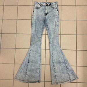Altar'd State Acid Wash Bell Bottom Flare Jeans Womens M